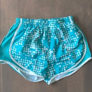 Nike Running Shorts Green with Dots